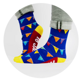 Grappige Sokken 18 Jaar Vlaggetjes 1 paar